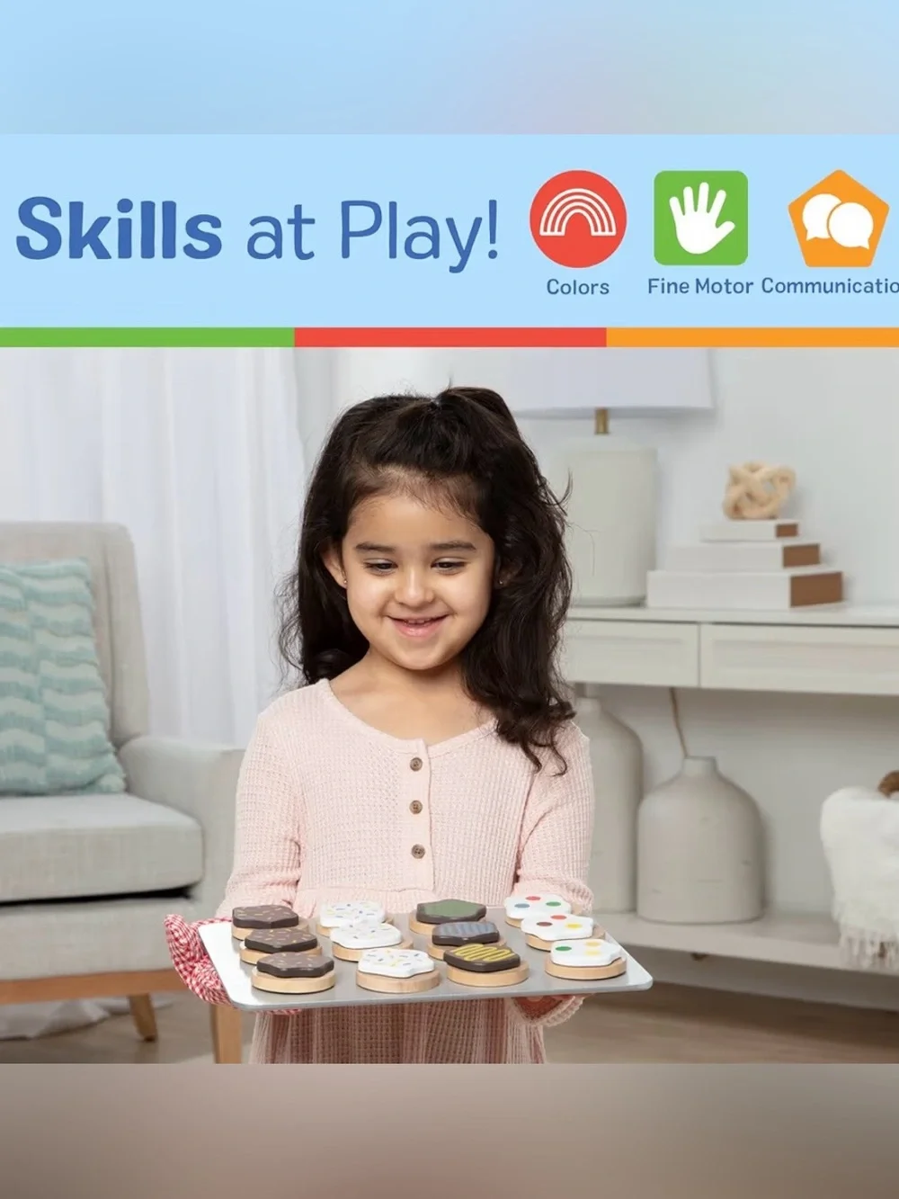 Melissa & Doug Wooden/Velcro stick Cookie Play Set - NEW